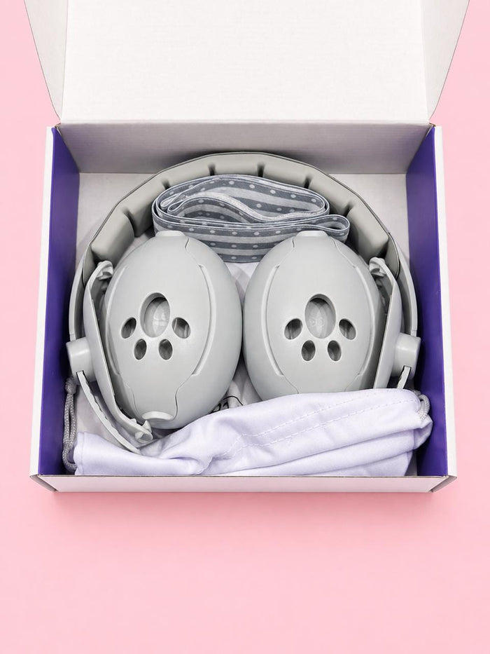 2-in-1 Baby Earmuffs – Grey | Adjustable Noise Reduction Headphones