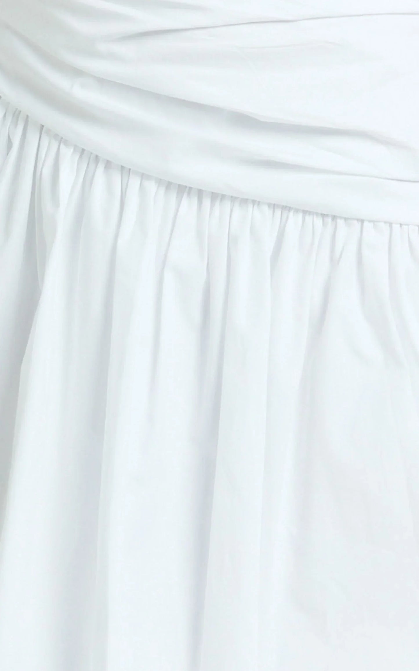 Almera Mini Dress - Strapless Ruched Dress in White