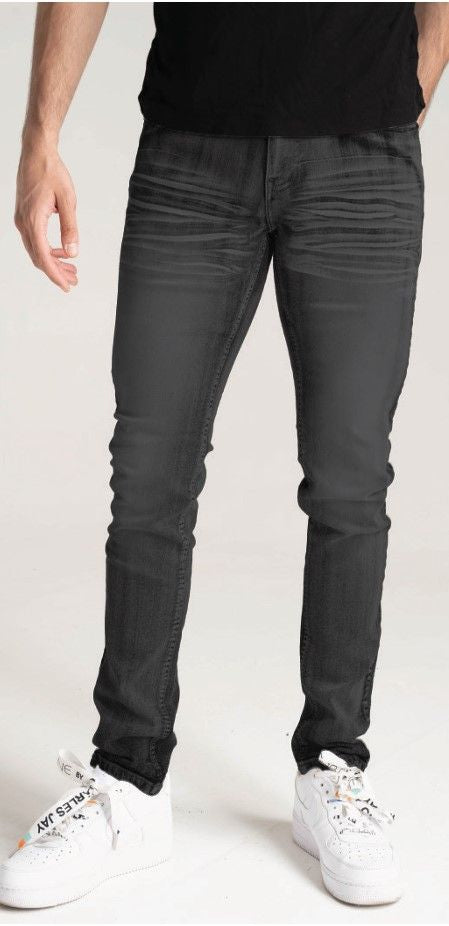 Black Ash Spark Basic Stretch Denim jeans with classic fit and durable fabric, showcasing the stylish denim texture and stitching.