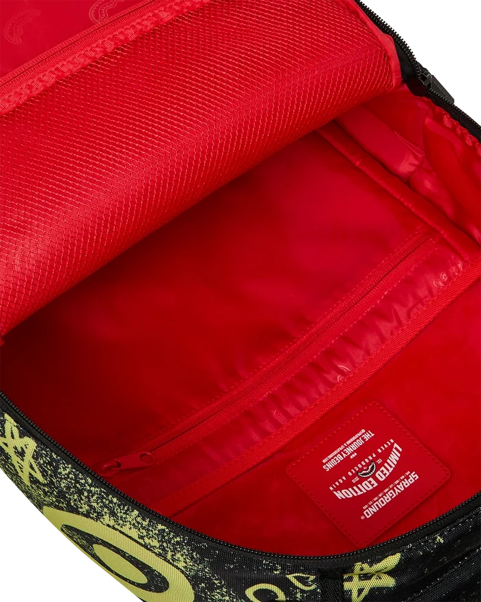 Sprayground Marvin The Martian Outta Here backpack featuring colorful cartoon character design and adjustable shoulder straps.