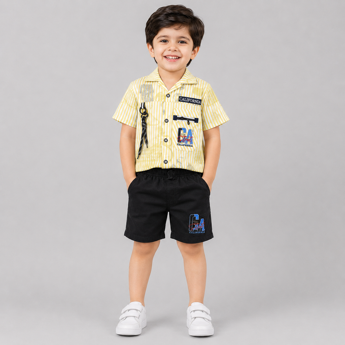 Stylish California Boys Shirt & Shorts Set