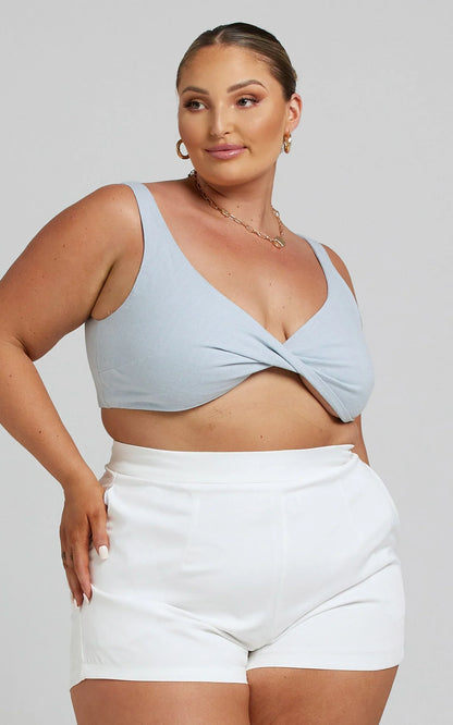 Along The Ride Mini Shorts - Tailored Shorts in White