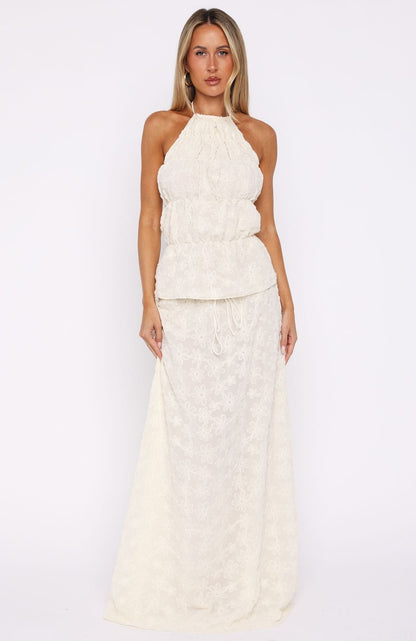 Slay Today Halter Top Cream