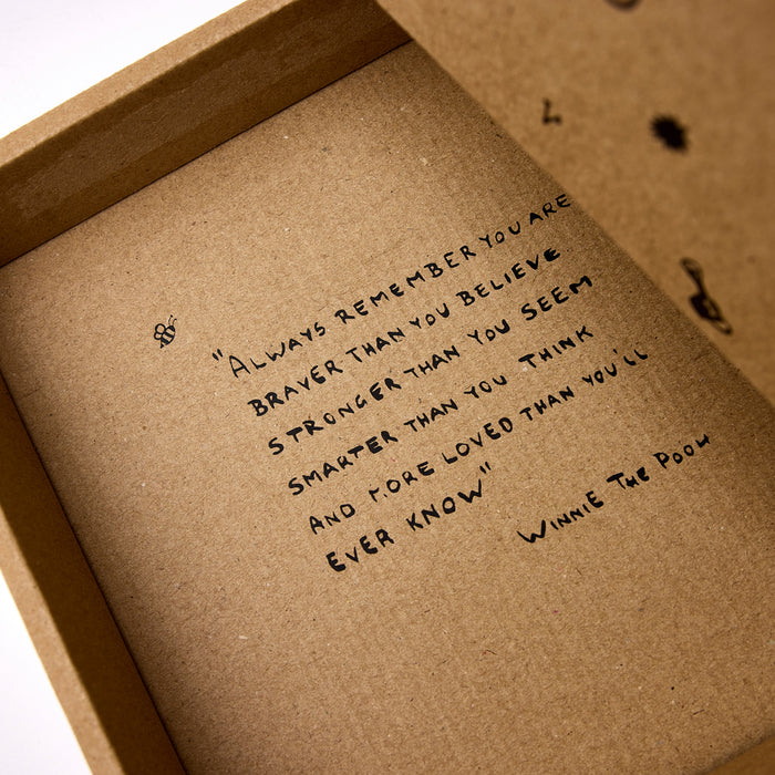 Personal message inside a Danish made Saga Copenhagen gift box
