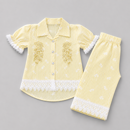 Chic Striped Girls Co-Ord Set