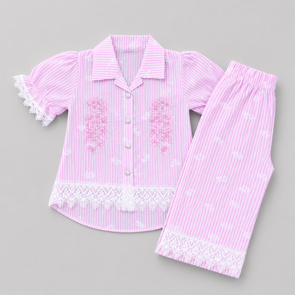 Chic Striped Girls Co-Ord Set