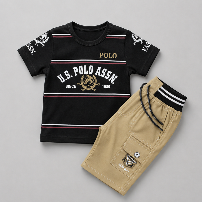 Classic Polo Boys Cargo Shorts Set