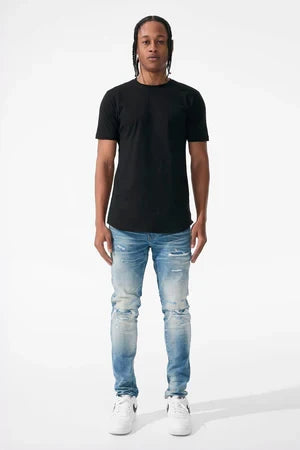 Jordan Craig Sean Heartbreak Denim in Antique, a stylish pair of denim jeans featuring classic design and distressed details.