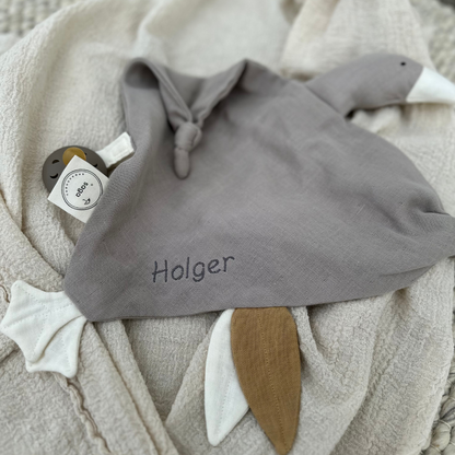 Cuddle Goose - Bliki - Dove - With Embroidered Name