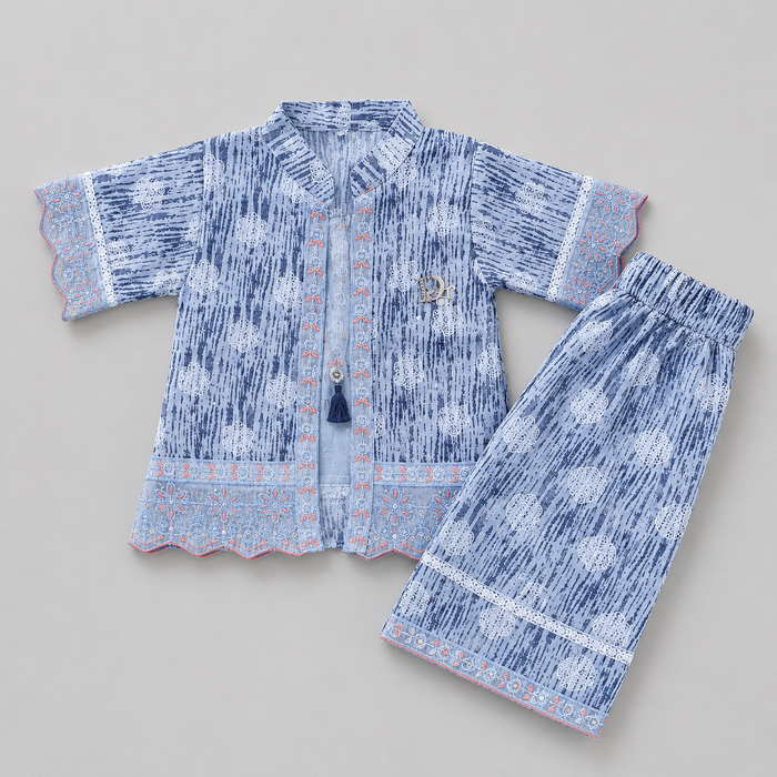 Elegant Embroidered Girls Eastern Set