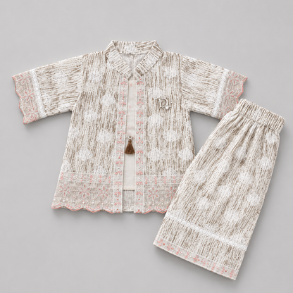Elegant Embroidered Girls Eastern Set