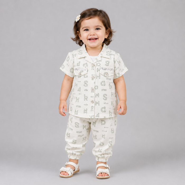Elegant Girls Printed 3-Piece Summer Set