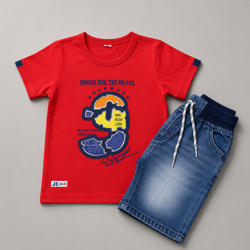G-Signature Graphic Boys Denim Co-Ord Set
