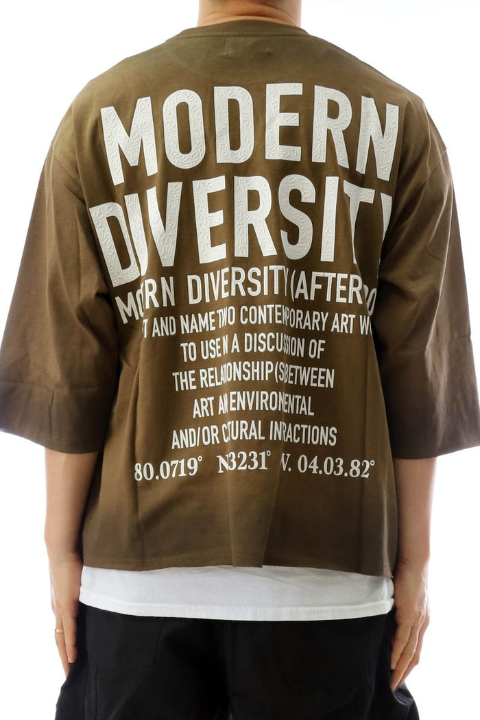 KLEEP 'New Role' premium brown cropped T-shirt with detachable necklace, heavy cotton fabric, stylish casual wear.