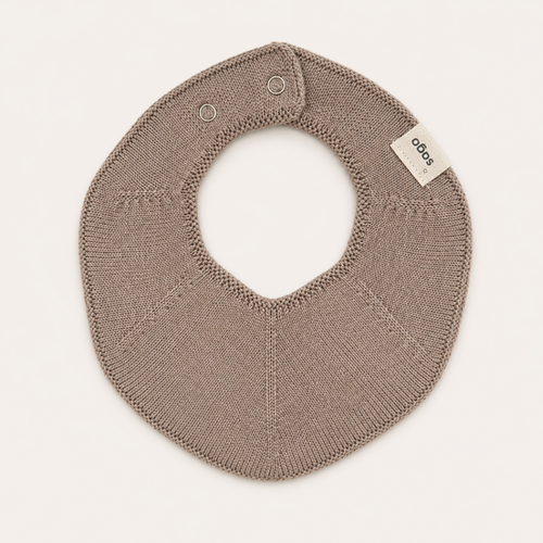 Knitted Baby Bib - Tiny Pebble