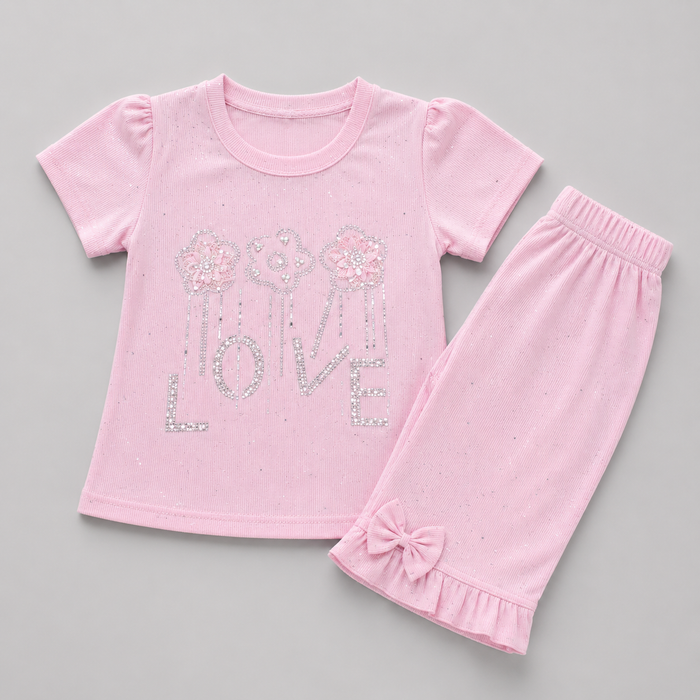 Lovely Blossom Capri Girls Set