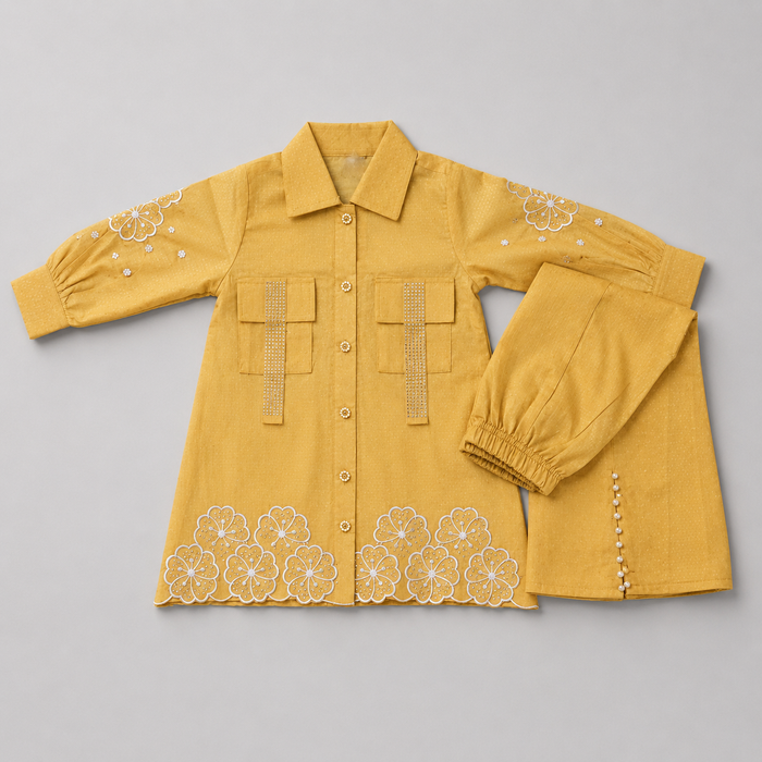 Luxury Embroidered Girls Co-Ord Set