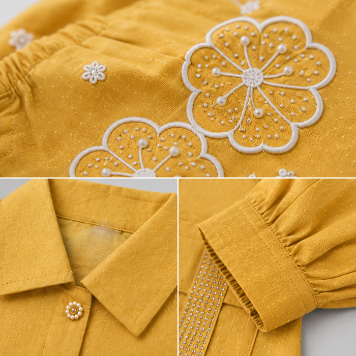 Luxury Embroidered Girls Co-Ord Set