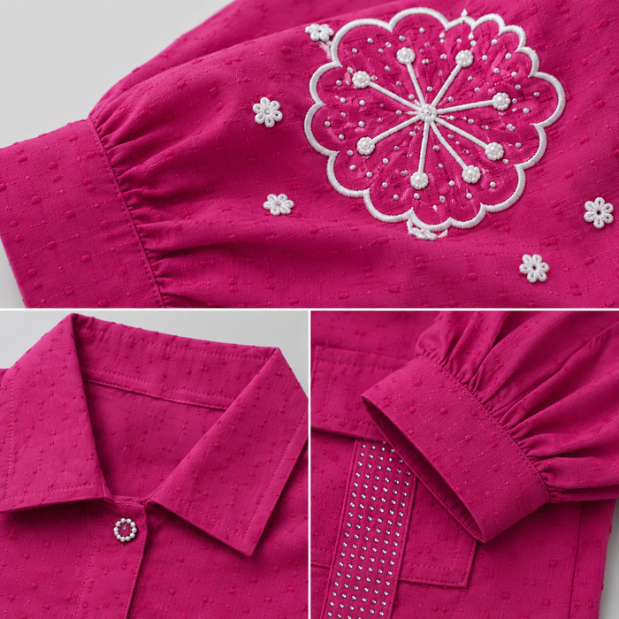 Luxury Embroidered Girls Co-Ord Set