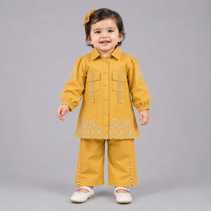 Luxury Embroidered Girls Co-Ord Set