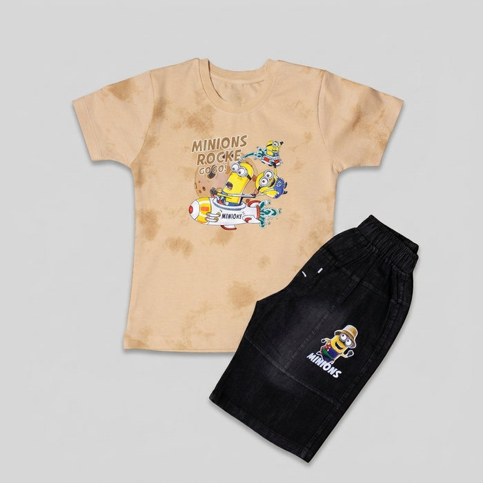Minions Rocket Graphic Summer Outfit Set