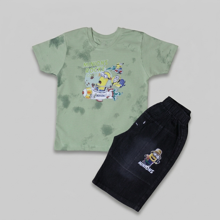 Minions Rocket Graphic Summer Outfit Set