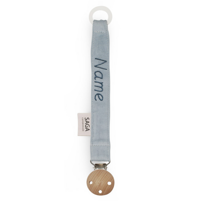 Pacifier Clip - Dream Blue - With Name