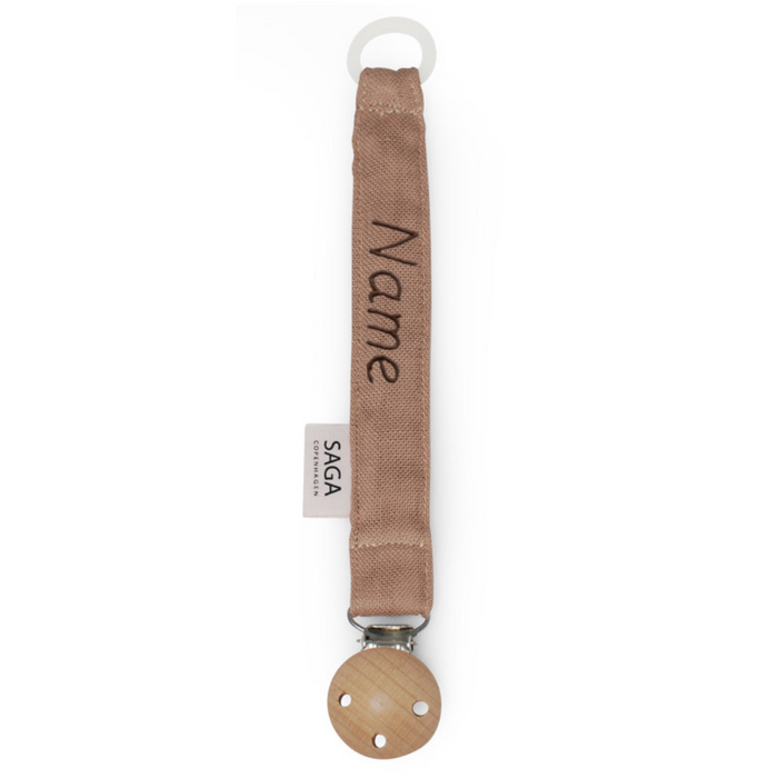 Pacifier Clip - Latté - With Name