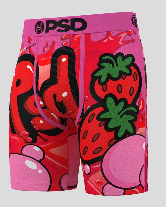 PSD Bubble Gum boxers, stylish men's underwear accessories with a fun bubble gum pattern, designed for comfort and style.