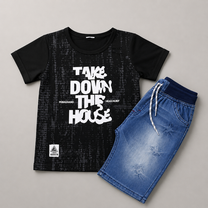 TDTH Graphic Boys Casual Summer Set