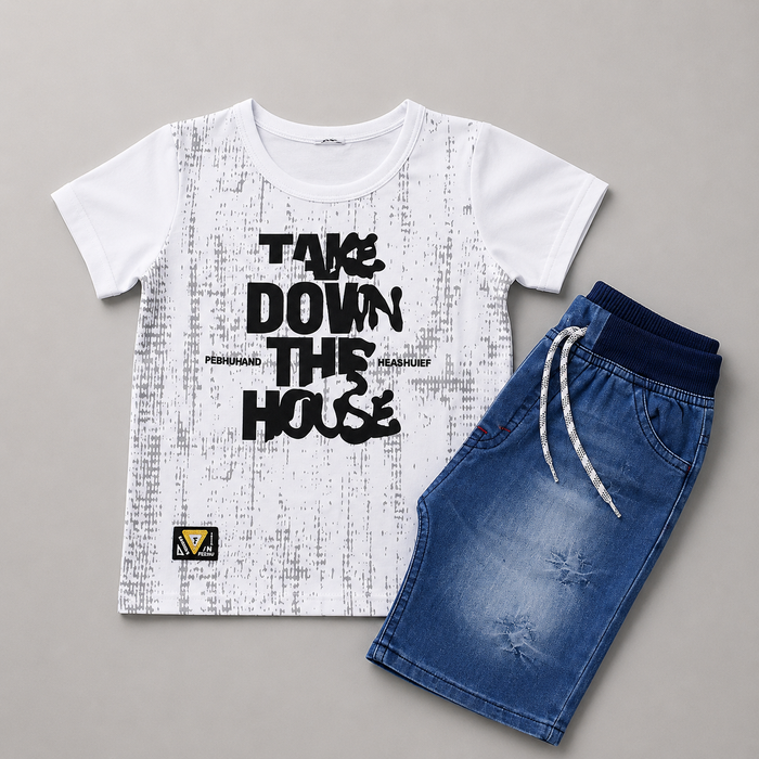 TDTH Graphic Boys Casual Summer Set