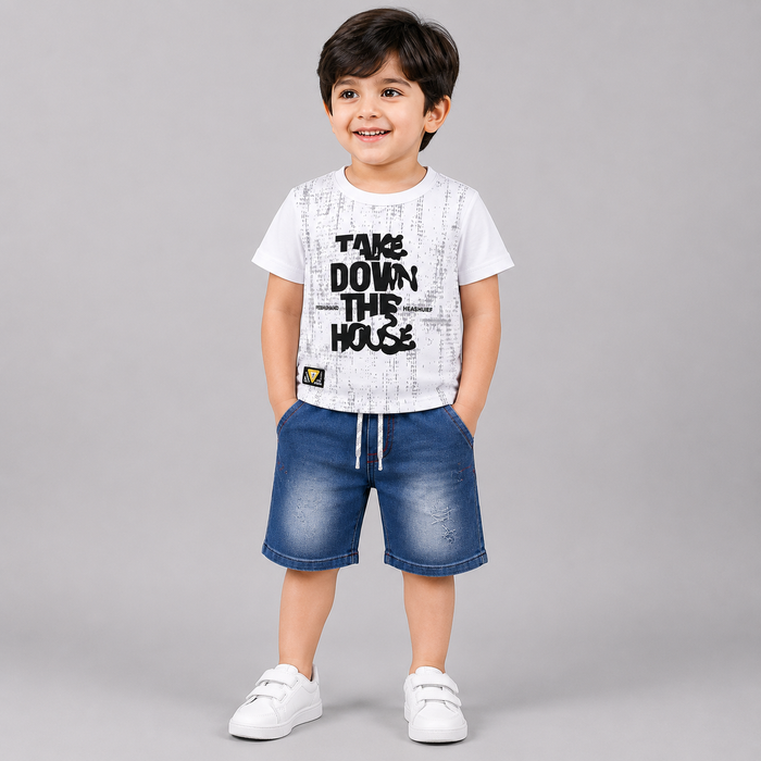 TDTH Graphic Boys Casual Summer Set