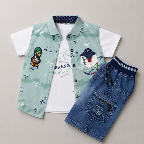 Trendy Boys 3-Piece Casual Denim Set
