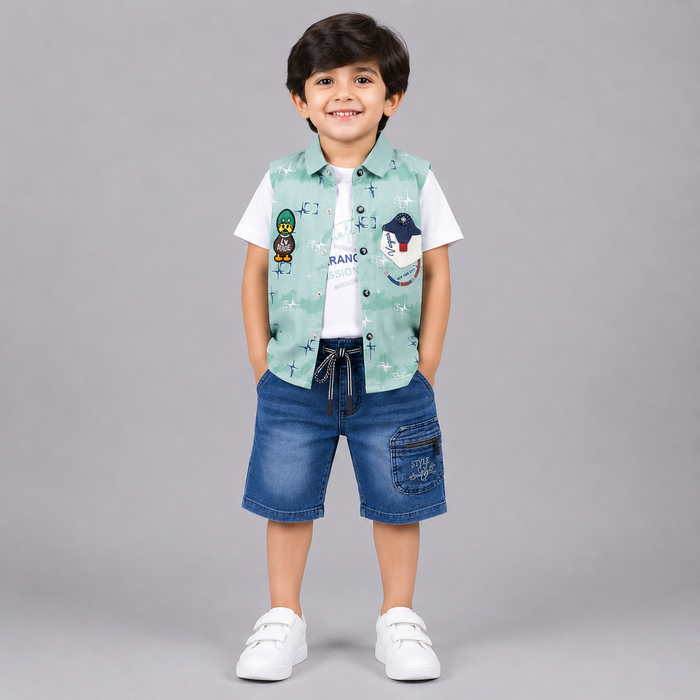 Trendy Boys 3-Piece Casual Denim Set