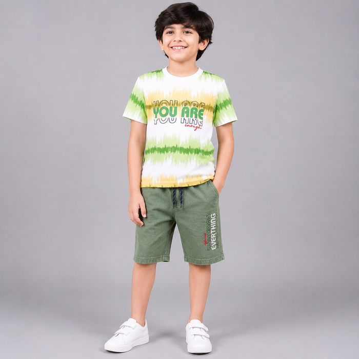 Trendy Boys Waves Graphic Summer Co-Ord Set