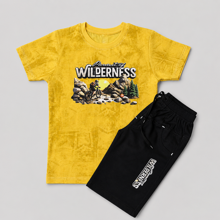 Wilderness Adventure Summer Kids Shorts Set
